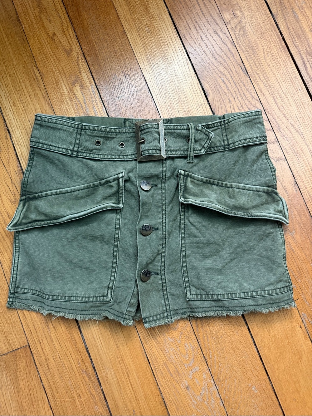 Free People Green Mini Skirt